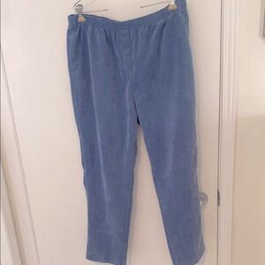ALLISON DALEY PETITE blue elastic waist corduroy pants w pockets size 14 Petite